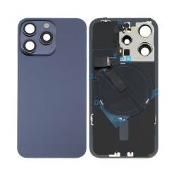 Tampa Traseira Apple iPhone 15 Pro com Wireless Charge+Flashlight Flex Titânio Azul